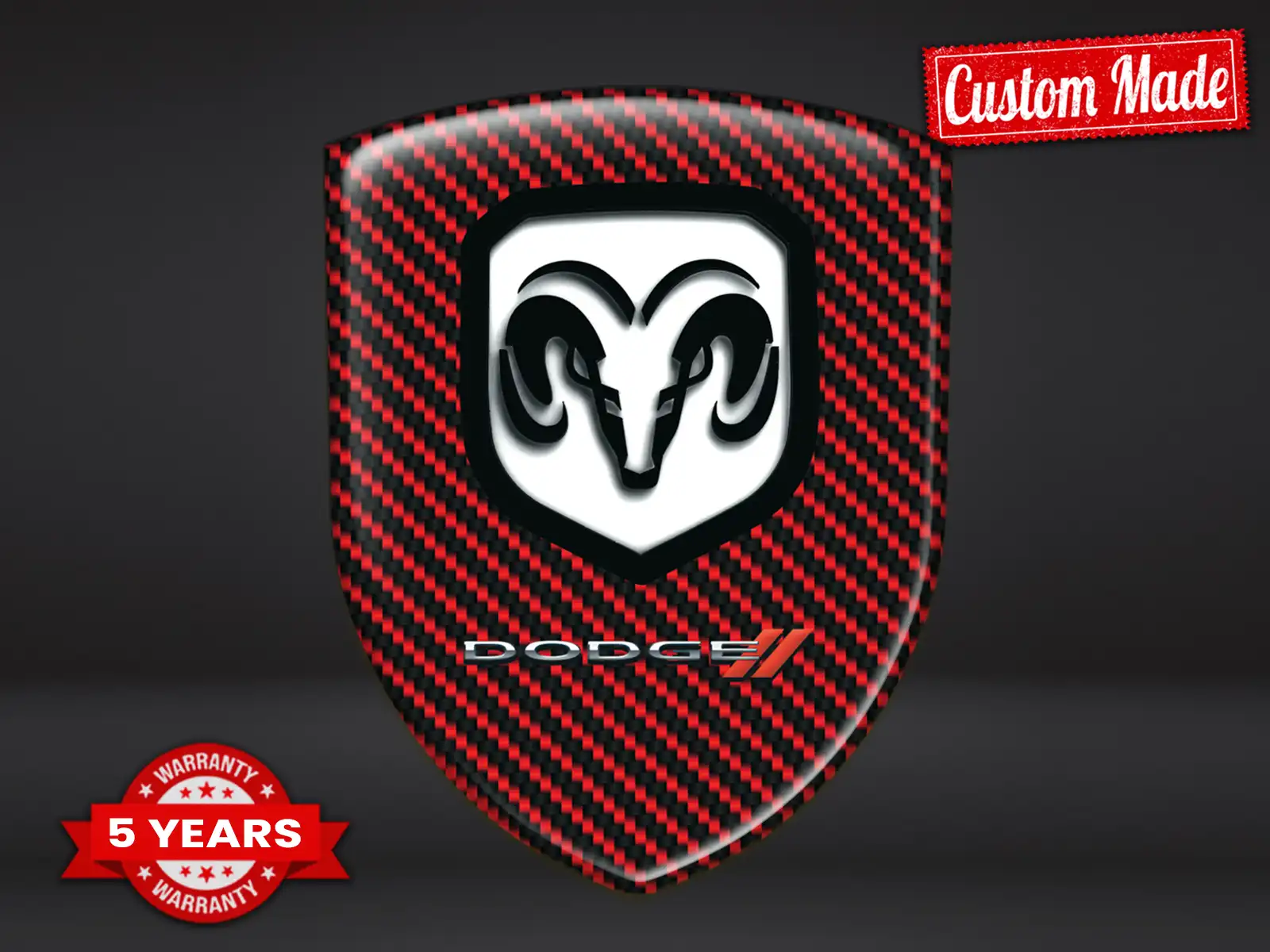 Dodge Silikonabzeichen Auto Hochwertig Professionell Robust